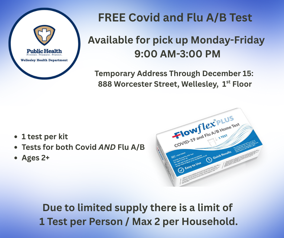 FREE Covid and Flu AB Test at 888 worcester rd