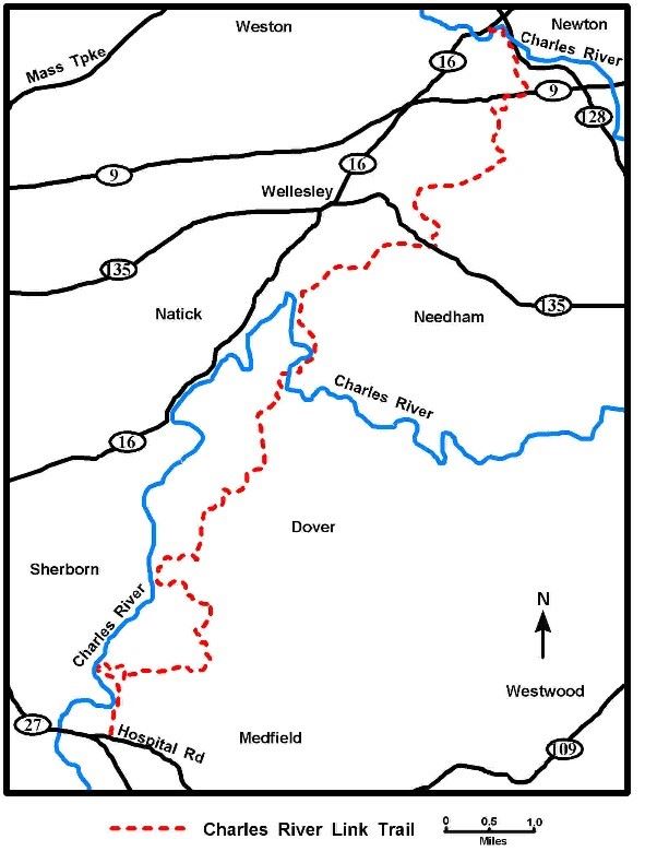 Charles River Link Trail Map