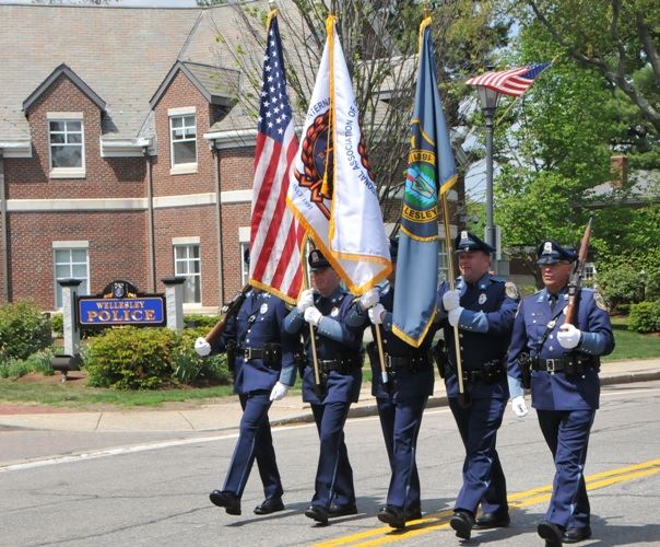 Members of the Honor Guard in a parade
