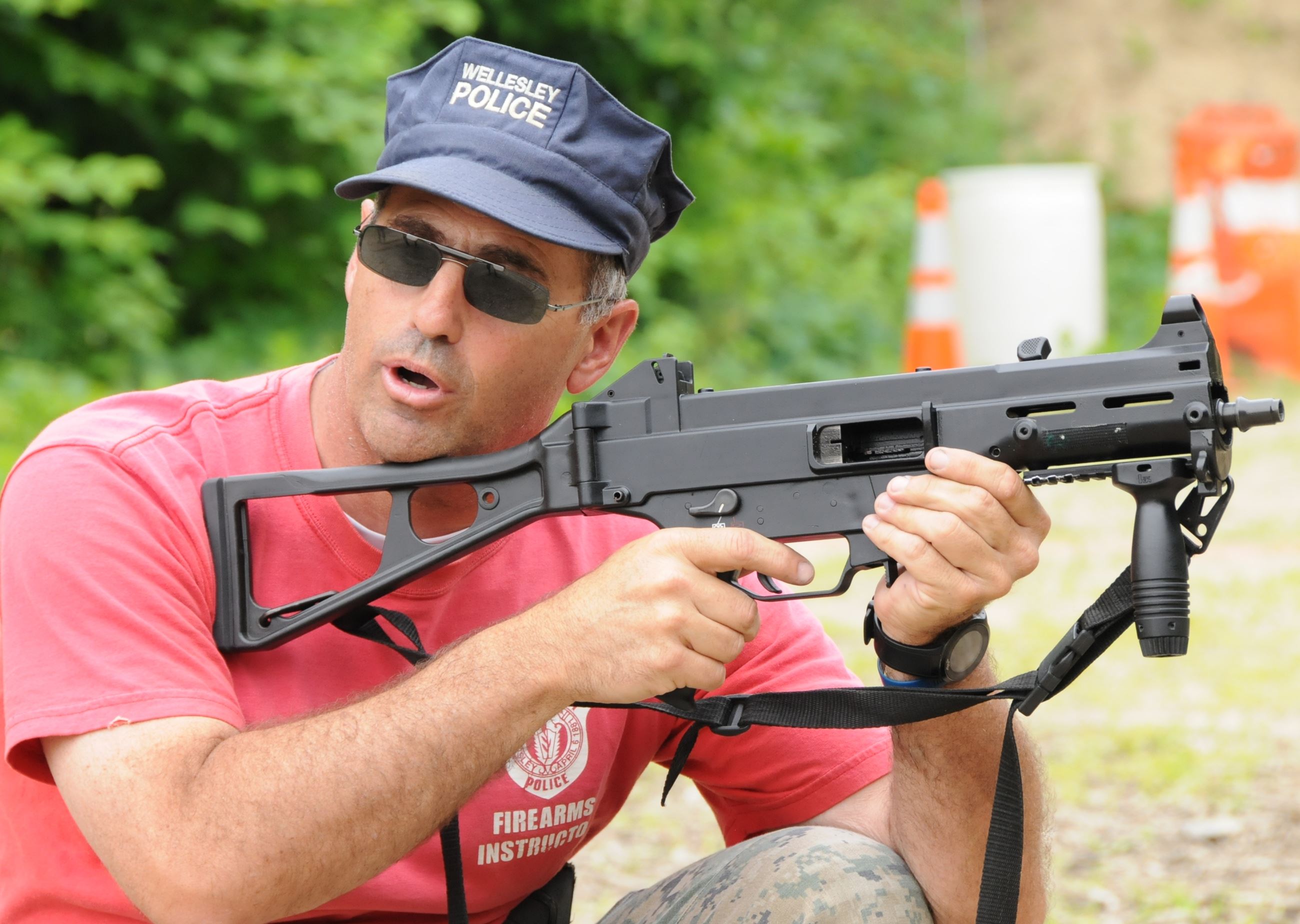 Officer Amalfi training officers at the range.