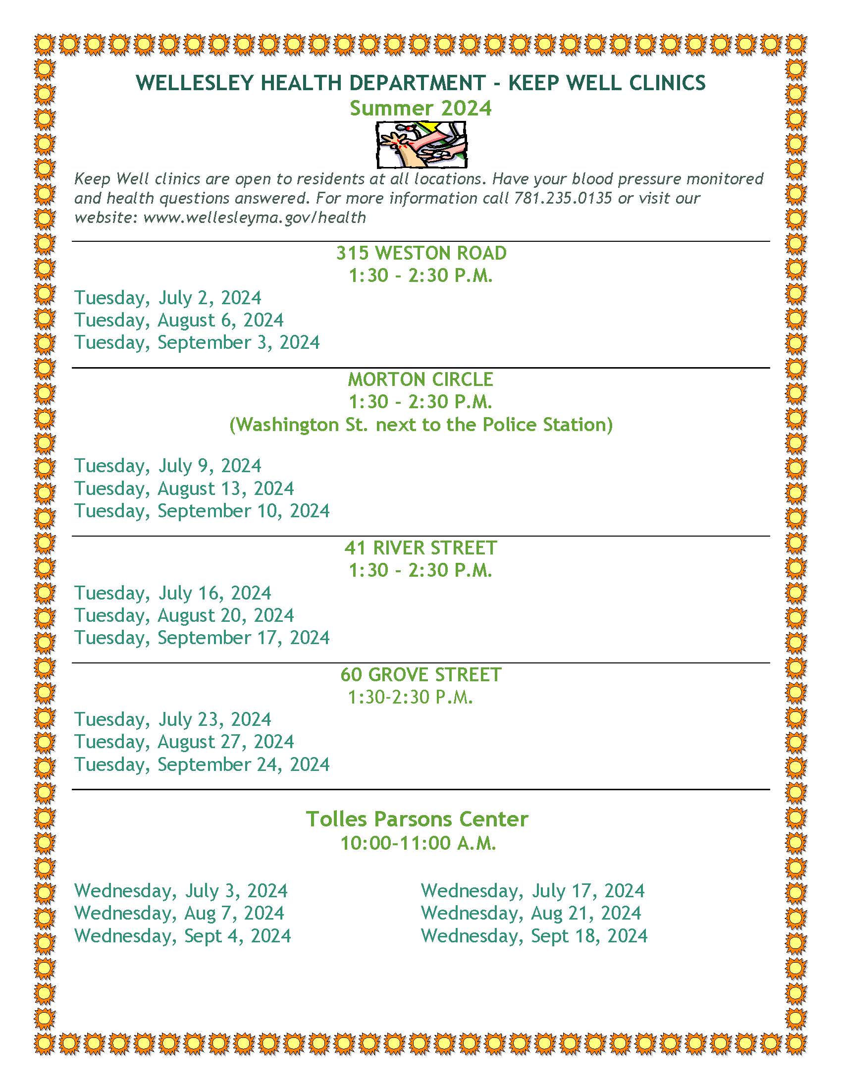 Keep Well Schedule -Spring  2024